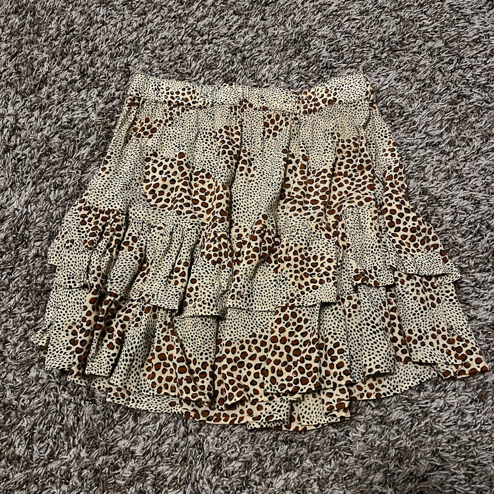 Amuse Society Cheetah Print Mini Skirt